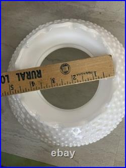 Vintage Milk Glass Hobnail Hanging Hurricane Swag Parlor Lamp Project for Parts