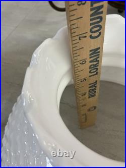 Vintage Milk Glass Hobnail Hanging Hurricane Swag Parlor Lamp Project for Parts