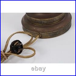 Vintage Moorcroft Lamp With Brass Fittings & Colorful Fruit Design