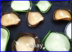 Vintage Multi Curve Mixed Colors Shade Glass For Chandelier And Lamp Parts 6