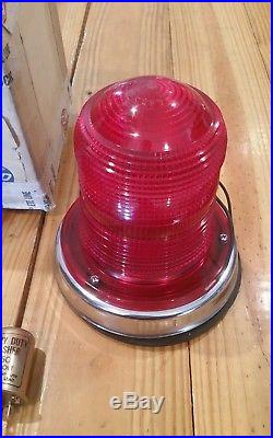 Vintage NOS KD 876 Emergency Red Light Beacon Police Fire Car Truck Signal Lamp