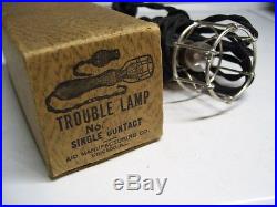 Vintage NOS rare 1920' s AID hand cage automobile trouble light accessory lamp