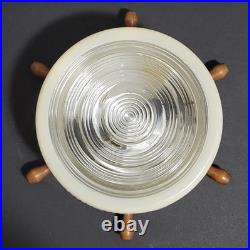 Vintage Nautical Ships Wheel Ceiling 3 Light Fixture Maritime PARTS