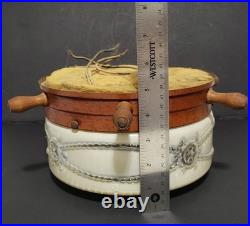 Vintage Nautical Ships Wheel Ceiling 3 Light Fixture Maritime PARTS