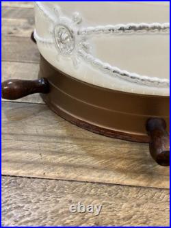 Vintage Nautical Ships Wheel Ceiling MCM Light Fixture Maritime Parts/Repair