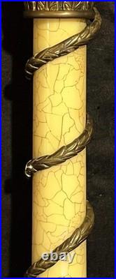Vintage Neoclassical Corinthian Capital Brass Column Sarreid LTD Table Lamp