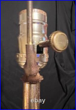 Vintage Neoclassical Corinthian Capital Brass Column Sarreid LTD Table Lamp