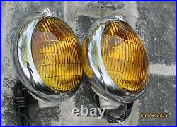 Vintage Nos Gm 12 V Fog Lights Lamps Rare Swiitch Brackets Buick Cadilac Ford