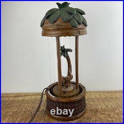 Vintage Oil Rain Lamp Elephant Palm Tree Cheyenne for Parts/Repair Light Works
