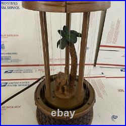 Vintage Oil Rain Lamp Elephant Palm Tree Cheyenne for Parts or Repair