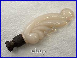 Vintage Opalescent Glass Swirl Lamp Light Finial Parts No Chips