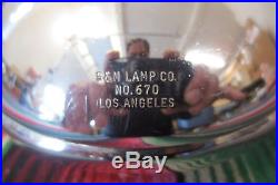 Vintage Original Accessory S&M LAMP CO. 670 Fog Driving Light Lamp 1940s Amber