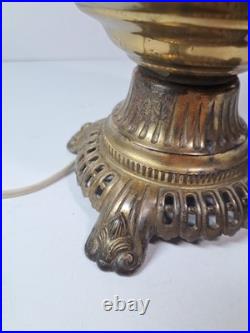 Vintage Ornate Brass Electrified Oil Lamp Parts Only