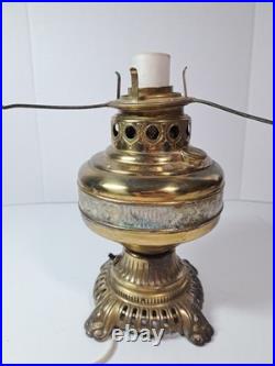 Vintage Ornate Brass Electrified Oil Lamp Parts Only