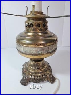Vintage Ornate Brass Electrified Oil Lamp Parts Only