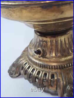 Vintage Ornate Brass Electrified Oil Lamp Parts Only