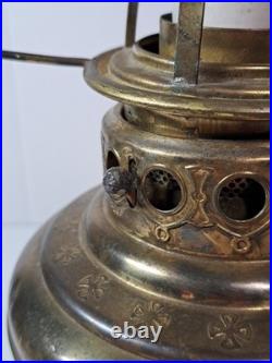 Vintage Ornate Brass Electrified Oil Lamp Parts Only