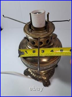 Vintage Ornate Brass Electrified Oil Lamp Parts Only