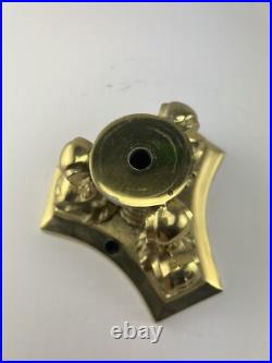 Vintage Ornate Brass Plated Cast Metal Lamp Base Parts