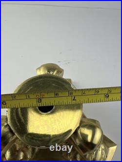 Vintage Ornate Brass Plated Cast Metal Lamp Base Parts