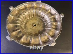 Vintage Ornate Metal Lamp Base Decorative Restoration Parts Silver Brass 8E
