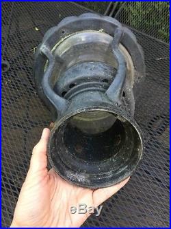 Vintage Outdoor Pillar Stanchion Gas Lamp For Restoration Or Parts