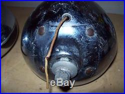 Vintage PAIR Fire Truck Rescue Red Light Lamp-Dodge-Ford-Chevy-Rat Rod