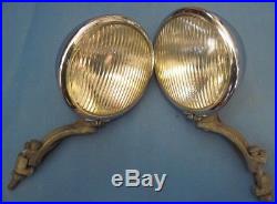 Vintage PAIR Unity FOG Lights LAMPS with mounting brackets