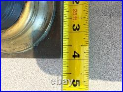 Vintage P&A Dorset Amber Glass Kerosene Lantern Lamp Brass angel metal base rare