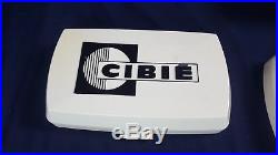 Vintage Pair Cibie Iode 175 Clear Fog Lamp Cover Bulb France Partial Wiring