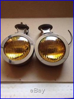 Vintage Pair Perfection F-40 SAE F-69 Fog Lamps Jeep Truck Buggy