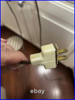 Vintage Pair of Lamps Naturalist Rustic. Solid Wood and Brass Fittings Turned