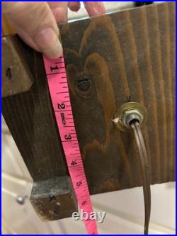 Vintage Pair of Lamps Naturalist Rustic. Solid Wood and Brass Fittings Turned