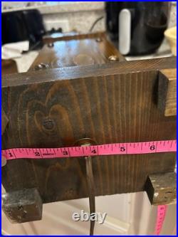 Vintage Pair of Lamps Naturalist Rustic. Solid Wood and Brass Fittings Turned