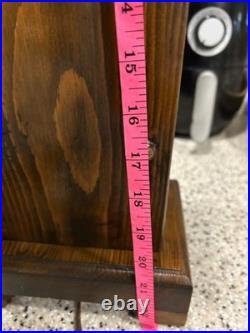 Vintage Pair of Lamps Naturalist Rustic. Solid Wood and Brass Fittings Turned