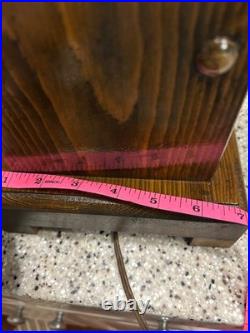 Vintage Pair of Lamps Naturalist Rustic. Solid Wood and Brass Fittings Turned