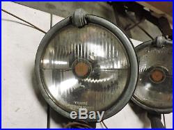 Vintage Pair of Trippe Safety Speed Light Car Headlight Lamps 1940's Hot/Rat Rod