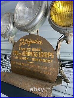 Vintage Pathfinder Fog Driving Lamps Automotive Light Bulb General Store Display