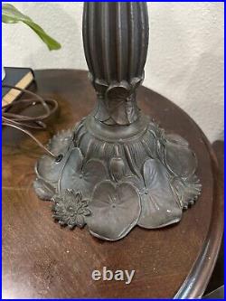 Vintage Paul Sahlin Tiffany Cast Iron Table Top Desk Bridge Lamp