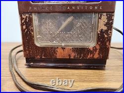 Vintage Philco Transitone 53-706 Rare Radio Lamp For Parts / Repair / Repurpose