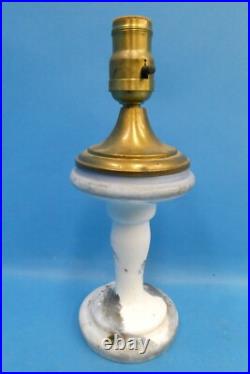 Vintage Porcelain Brass Decorative Table Lamp Light Lighting Painted Tree Parts
