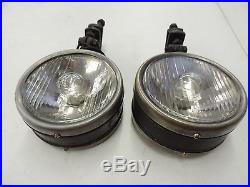 Vintage Pre War K-d Lamp Co. Model 700 Black & Nickle Car Driving Lights Pair