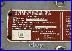 Vintage Pyle National Industrial Spot Light PARTS COVER Glass Original OEM