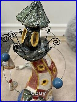 Vintage Quirky Lighthouse Lamp Handmade Hand Painted Moving Parts