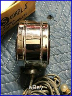 Vintage RARE direction lamp DOUBLE-S-Corp turn SIGNAL light NOS glass 2 side 6v