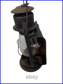 Vintage Rayo WITH MISMATCHED Dietz GLASS RED GLASS GLOBE Antique PARTS REPAIR