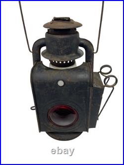 Vintage Rayo WITH MISMATCHED Dietz GLASS RED GLASS GLOBE Antique PARTS REPAIR