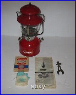 Vintage Red Coleman Lantern no 200 1962 + Parts