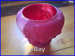 Vintage Red Glass Cherub Face Gone With The Wind Lamp Shade Part