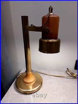 Vintage Richard Essig Mid Century Modern Desk Lamp Wooden Parts